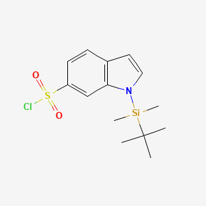 molecular formula C14H20ClNO2SSi B3391448 1-(tert-butyldimethylsilyl)-1H-indole-6-sulfonyl chloride CAS No. 1803583-14-3