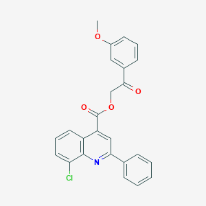 2-(3-Methoxyphenyl)-2-oxoethyl 8-chloro-2-phenylquinoline-4-carboxylate