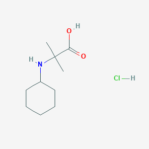 molecular formula C10H20ClNO2 B3391456 2-(Cyclohexylamino)-2-methylpropanoic acid hydrochloride CAS No. 1803605-05-1
