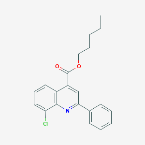 molecular formula C21H20ClNO2 B339148 Pentyl 8-chloro-2-phenylquinoline-4-carboxylate 