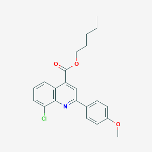 molecular formula C22H22ClNO3 B339149 Pentyl 8-chloro-2-(4-methoxyphenyl)quinoline-4-carboxylate 