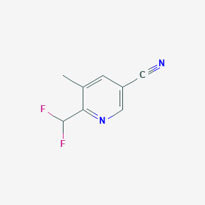 molecular formula C8H6F2N2 B3391503 6-(Difluoromethyl)-5-methylnicotinonitrile CAS No. 1805305-30-9