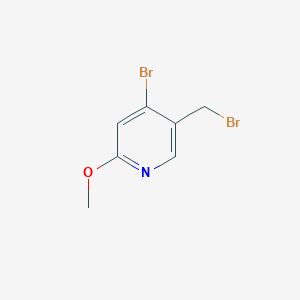 molecular formula C7H7Br2NO B3391511 4-Bromo-5-bromomethyl-2-methoxypyridine CAS No. 1805576-46-8