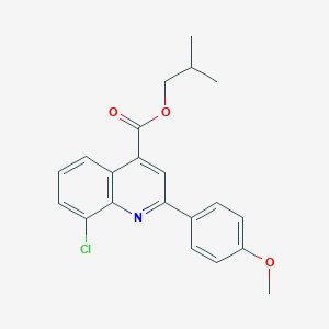 molecular formula C21H20ClNO3 B339152 2-Methylpropyl 8-chloro-2-(4-methoxyphenyl)quinoline-4-carboxylate 