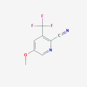 molecular formula C8H5F3N2O B3391522 5-Methoxy-3-(trifluoromethyl)picolinonitrile CAS No. 1806322-60-0