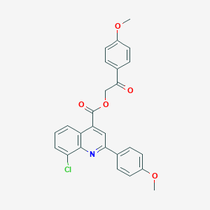 2-(4-Methoxyphenyl)-2-oxoethyl 8-chloro-2-(4-methoxyphenyl)quinoline-4-carboxylate