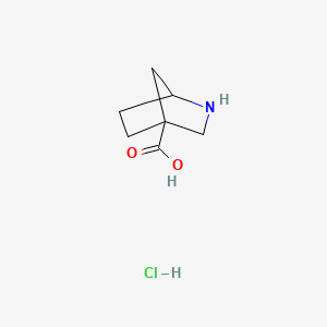 molecular formula C7H12ClNO2 B3391557 2-Azabicyclo[2.2.1]heptane-4-carboxylic acid hcl CAS No. 1824151-12-3