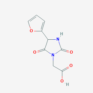 molecular formula C9H8N2O5 B3391584 2-(4-(Furan-2-yl)-2,5-dioxoimidazolidin-1-yl)acetic acid CAS No. 1888418-59-4