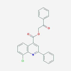 molecular formula C24H16ClNO3 B339160 2-Oxo-2-phenylethyl 8-chloro-2-phenylquinoline-4-carboxylate 