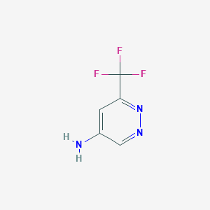 molecular formula C5H4F3N3 B3391602 6-(Trifluoromethyl)pyridazin-4-amine CAS No. 1896941-42-6