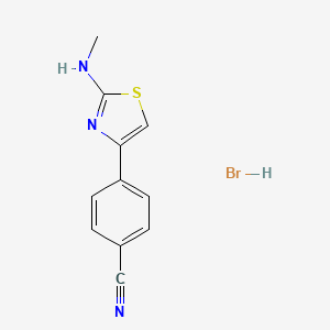 molecular formula C11H10BrN3S B3391607 4-[2-(Methylamino)-1,3-thiazol-4-yl]benzonitrile hydrobromide CAS No. 1909316-99-9