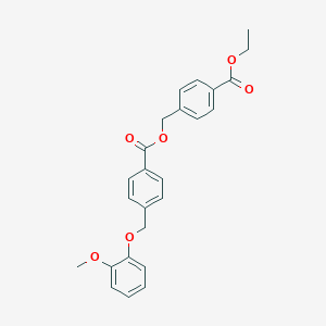 molecular formula C25H24O6 B339161 4-(Ethoxycarbonyl)benzyl 4-[(2-methoxyphenoxy)methyl]benzoate 