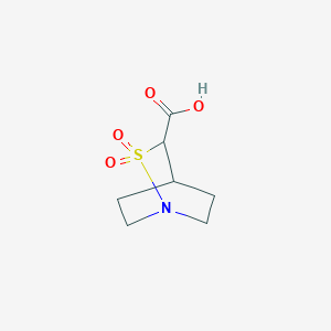 molecular formula C7H11NO4S B3391620 2,2-Dioxo-2lambda6-thia-1-azabicyclo[2.2.2]octane-3-carboxylic acid CAS No. 1909325-24-1