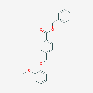 molecular formula C22H20O4 B339164 Benzyl 4-[(2-methoxyphenoxy)methyl]benzoate 