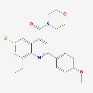 4-[6-Bromo-8-ethyl-4-(4-morpholinylcarbonyl)-2-quinolinyl]phenyl methyl ether