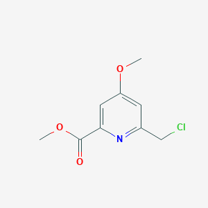 molecular formula C9H10ClNO3 B3391746 Methyl 6-(chloromethyl)-4-methoxypyridine-2-carboxylate CAS No. 211379-67-8