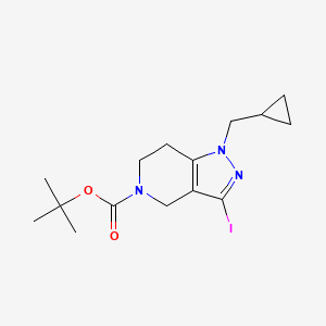 molecular formula C15H22IN3O2 B3391772 Tert-butyl 1-(cyclopropylmethyl)-3-iodo-1,4,6,7-tetrahydro-5H-pyrazolo[4,3-C]pyridine-5-carboxylate CAS No. 2190525-01-8