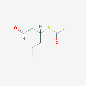 S-(1-Oxohexan-3-yl) ethanethioate