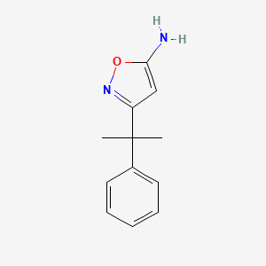 molecular formula C12H14N2O B3391794 3-(2-Phenylpropan-2-YL)isoxazol-5-amine CAS No. 2228714-99-4