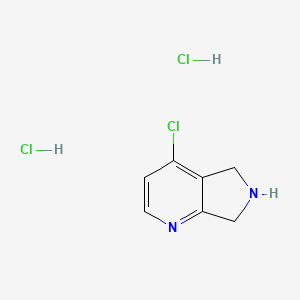 molecular formula C7H9Cl3N2 B3391810 4-Chloro-6,7-dihydro-5H-pyrrolo[3,4-b]pyridine dihydrochloride CAS No. 2241128-01-6