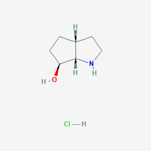 molecular formula C7H14ClNO B3391836 Rac-(3AR,6S,6AS)-octahydrocyclopenta[B]pyrrol-6-OL hcl CAS No. 2307732-66-5