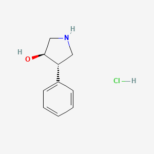 molecular formula C10H14ClNO B3391843 trans-4-Phenylpyrrolidin-3-OL hcl CAS No. 2307749-52-4