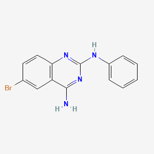 molecular formula C14H11BrN4 B3391849 6-bromo-N~2~-phenylquinazoline-2,4-diamine CAS No. 2378521-26-5