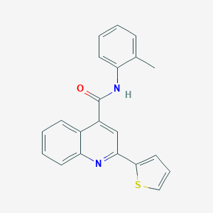 molecular formula C21H16N2OS B339186 N-(2-methylphenyl)-2-(2-thienyl)-4-quinolinecarboxamide 