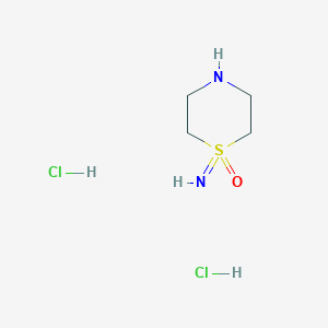 molecular formula C4H12Cl2N2OS B3391881 1-Iminothiomorpholine 1-oxide dihydrochloride CAS No. 2503207-99-4