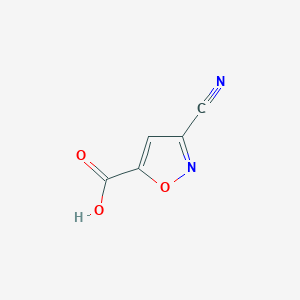 molecular formula C5H2N2O3 B3391889 3-Cyanoisoxazole-5-carboxylic acid CAS No. 251912-76-2
