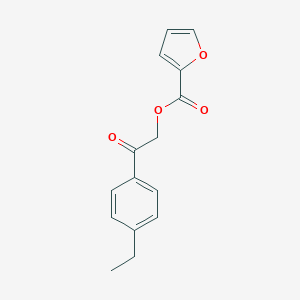 molecular formula C15H14O4 B339189 2-(4-Ethylphenyl)-2-oxoethyl 2-furoate 