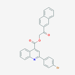 molecular formula C28H18BrNO3 B339190 2-(2-Naphthyl)-2-oxoethyl 2-(4-bromophenyl)-4-quinolinecarboxylate 