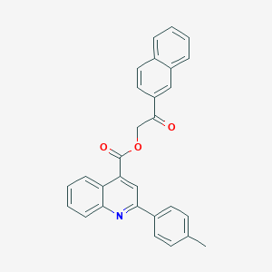2-(2-Naphthyl)-2-oxoethyl 2-(4-methylphenyl)-4-quinolinecarboxylate