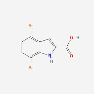 molecular formula C9H5Br2NO2 B3391947 4,7-Dibromo-1H-indole-2-carboxylic acid CAS No. 383132-19-2
