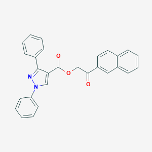 2-(2-naphthyl)-2-oxoethyl 1,3-diphenyl-1H-pyrazole-4-carboxylate
