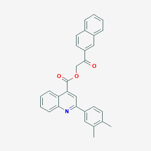 molecular formula C30H23NO3 B339196 2-(2-Naphthyl)-2-oxoethyl 2-(3,4-dimethylphenyl)-4-quinolinecarboxylate 