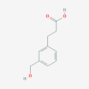 molecular formula C10H12O3 B3392038 Benzenepropanoic acid, 3-(hydroxymethyl)- CAS No. 62876-42-0