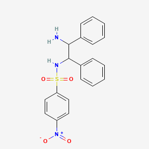 molecular formula C20H19N3O4S B3392062 Benzenesulfonamide, N-[(1S,2S)-2-amino-1,2-diphenylethyl]-4-nitro- CAS No. 663955-93-9
