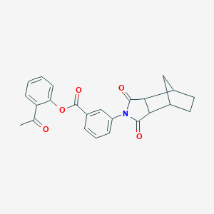 molecular formula C24H21NO5 B339210 2-acetylphenyl 3-(1,3-dioxooctahydro-2H-4,7-methanoisoindol-2-yl)benzoate 