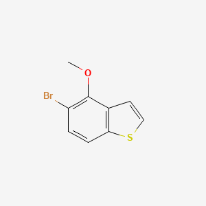 molecular formula C9H7BrOS B3392102 Benzo[b]thiophene, 5-bromo-4-methoxy- CAS No. 73630-81-6