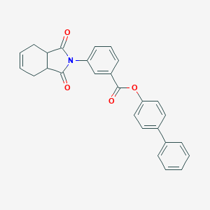 molecular formula C27H21NO4 B339212 biphenyl-4-yl 3-(1,3-dioxo-1,3,3a,4,7,7a-hexahydro-2H-isoindol-2-yl)benzoate 