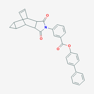 molecular formula C30H23NO4 B339214 biphenyl-4-yl 3-(1,3-dioxooctahydro-4,6-ethenocyclopropa[f]isoindol-2(1H)-yl)benzoate 