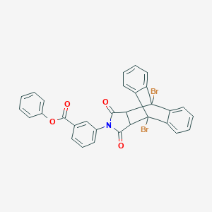 molecular formula C31H19Br2NO4 B339215 Phenyl 3-(1,8-dibromo-16,18-dioxo-17-azapentacyclo[6.6.5.02,7.09,14.015,19]nonadeca-2,4,6,9,11,13-hexaen-17-yl)benzoate 