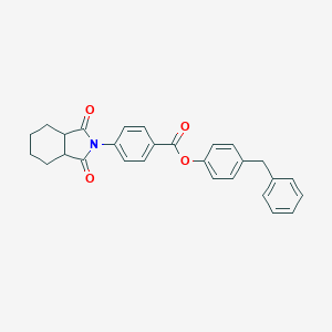 molecular formula C28H25NO4 B339216 4-benzylphenyl 4-(1,3-dioxooctahydro-2H-isoindol-2-yl)benzoate 