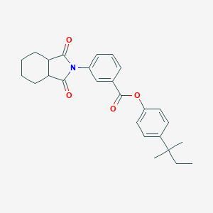 molecular formula C26H29NO4 B339217 4-tert-pentylphenyl 3-(1,3-dioxooctahydro-2H-isoindol-2-yl)benzoate 