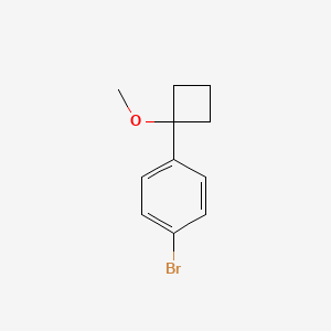 molecular formula C11H13BrO B3392185 1-Bromo-4-(1-methoxycyclobutyl)benzene CAS No. 865204-04-2