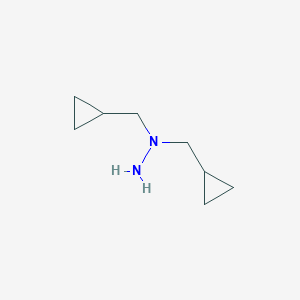 B3392224 1,1-Bis(cyclopropylmethyl)hydrazine CAS No. 88302-38-9