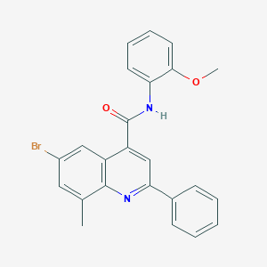 molecular formula C24H19BrN2O2 B339223 6-bromo-N-(2-methoxyphenyl)-8-methyl-2-phenylquinoline-4-carboxamide 
