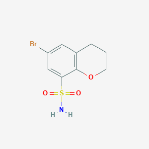 B3392247 2H-1-Benzopyran-8-sulfonamide, 6-bromo-3,4-dihydro- CAS No. 89819-29-4