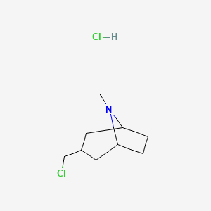 B3392252 3-(Chloromethyl)-8-methyl-8-azabicyclo[3.2.1]octane hydrochloride CAS No. 90436-14-9